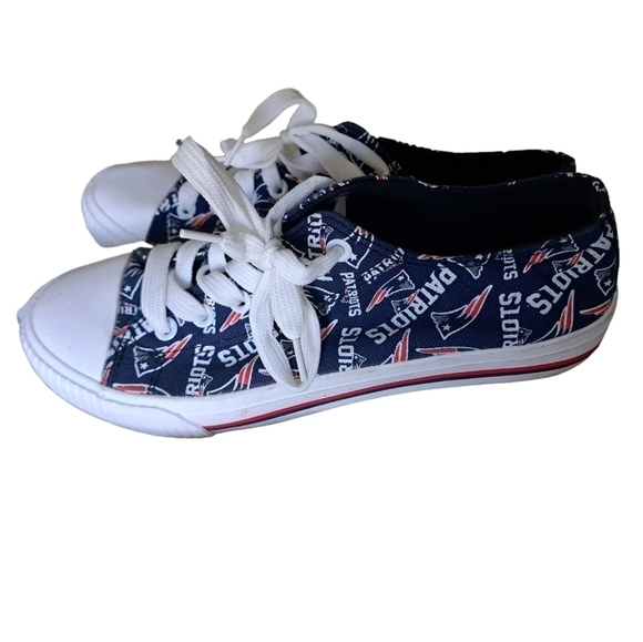 FOCO NFL NEW ENGLAND PATRIOTS canvas sneakers ladies size 8 skater streetwear - Picture 3 of 9